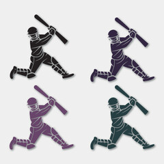 Vector concept of Batsman playing cricket championship design