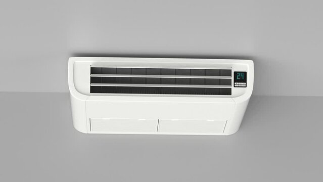Air conditioner installed on the ceiling