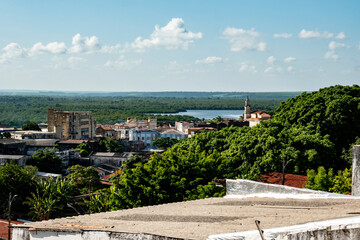 View of Joao Pessoa, Rio Sanhaus and the Atlantic forest in Brazil © jespersoehof