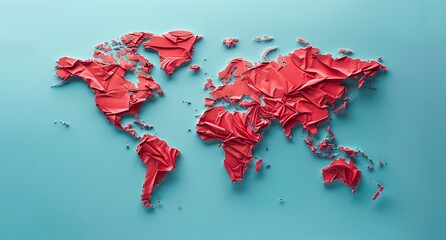 3D world map illustration	