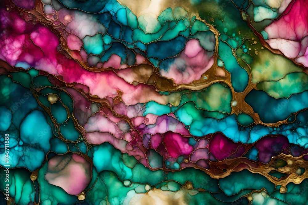 Poster abstract colorful background with bubbles