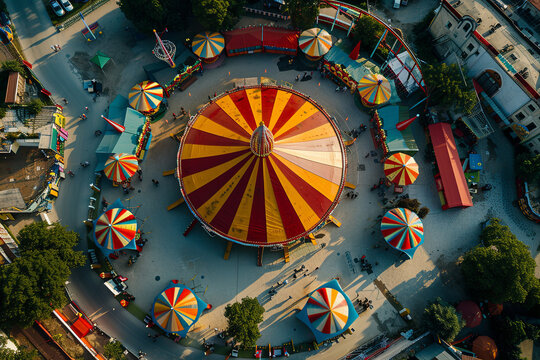 The top view of circus arena