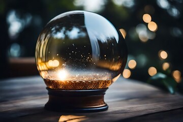 glass sphere on the table