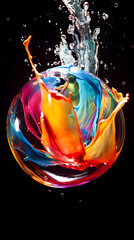 A Burst of Colors: Captivating Display of High-Speed Photography in Water Balloon Explosion