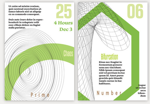 A4 Flyer 3D Geometric Wireframe Shape Simple Layout Science Event