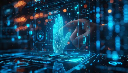 Multi-Factor Authentication: Enhancing Security Layers, multi-factor authentication with an image showing the authentication process involving biometric scans, AI