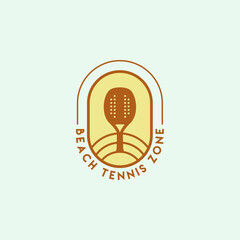 Logo template for beach tennis.	