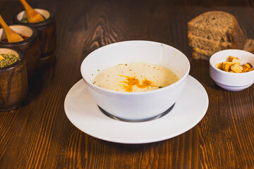 Traditional delicious Turkish food; Yoghurt soup, Yayla Corba