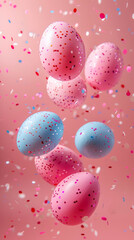 Fototapeta na wymiar Easter egg pattern, pastel colors, Generative AI