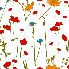 wild flowers seamless 