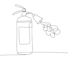 Fire extinguisher. Foam. One line.