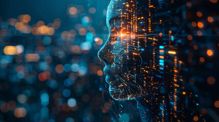 AI at the helm of governance, optimizing city operations in a futuristic command center