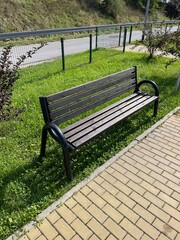 A bench on the playground.
