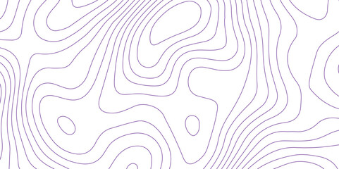 Abstract background with topographic contour map with purple color geographic line map .white wave paper curved reliefs abstract background .vector illustration of topographic line contour map design.