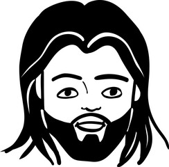 Character smiling man different age and ethnicity. Young and aged, diverse. Vector outline illustration, linear, thin line, hand drawn sketch, doodle 