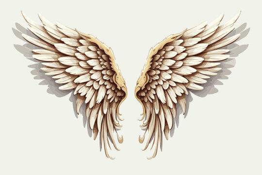 Wings. Vector illustration on white background
