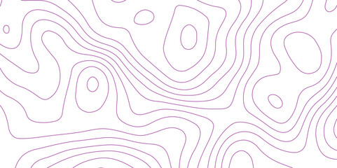 Abstract background with topographic contour map with purple color geographic line map .white wave paper curved reliefs abstract background .vector illustration of topographic line contour map design.