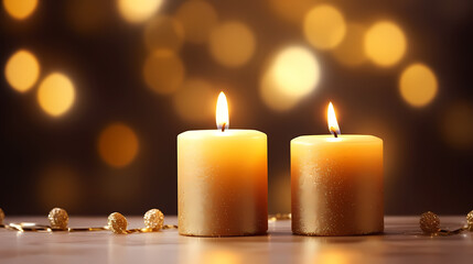 Scented candle mockup, warm aesthetic composition