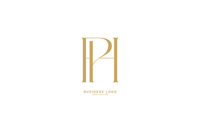 HP, PH, H, P, Abstract Letters Logo Monogram