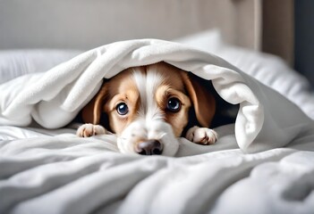 puppy in bed