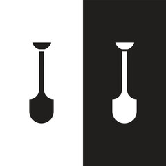 Shovel Icon. Gardening Vector Illustration. Construction Equipment Sign & Symbol.

