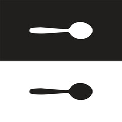 sticker contour spoon icon, vector illustrations design image
