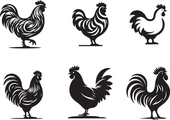 Chicken silhouette vector illustration