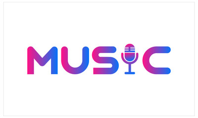 A classic typography music icon logo with a timeless design, symbolizing reliability and tradition.