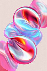 Grainy gradient color flow wave on background, Generative AI