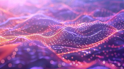 Lines and dots background, low poly mesh. Internet connection technology.