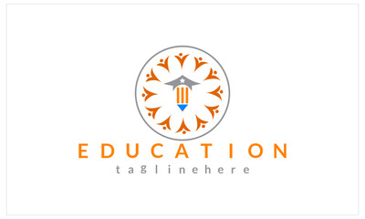 Education logo design with modern concept. Icon education vector illustration.