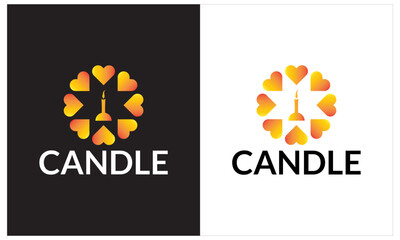 golden candle logo desin.