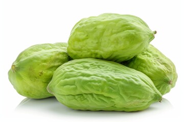 Chayote, isolated on white background