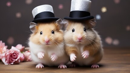 Hamsters in Top Hats