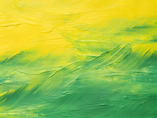 Abstract green and yellow grey brush oil painting style texture background