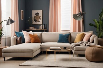 a living room with a couch