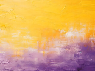 Abstract yellow and purple dry brush oil painting style texture background