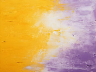 Abstract yellow and purple dry brush oil painting style texture background