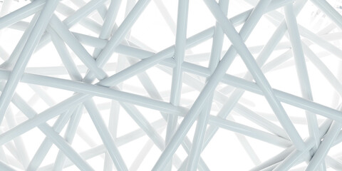 Close up of white background with lines 3d render illustration