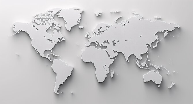 3D world map illustration	
