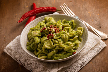 orecchiette with broccoli and anchovies traditional italian recipe - 746734627