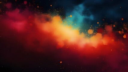 a colorful galaxy, fog, bright colors