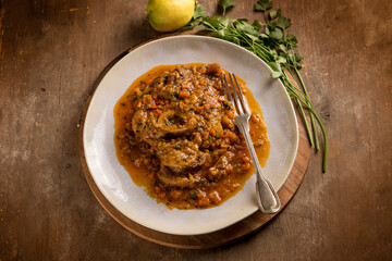 milanese braised veal, traditional italian recipe - 746734864