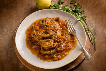 milanese braised veal, traditional italian recipe - 746735001