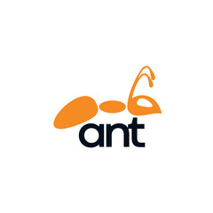 ant logo with an abstract and simple design