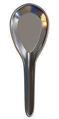 Short spoon stainless realistic. 3d rendering.