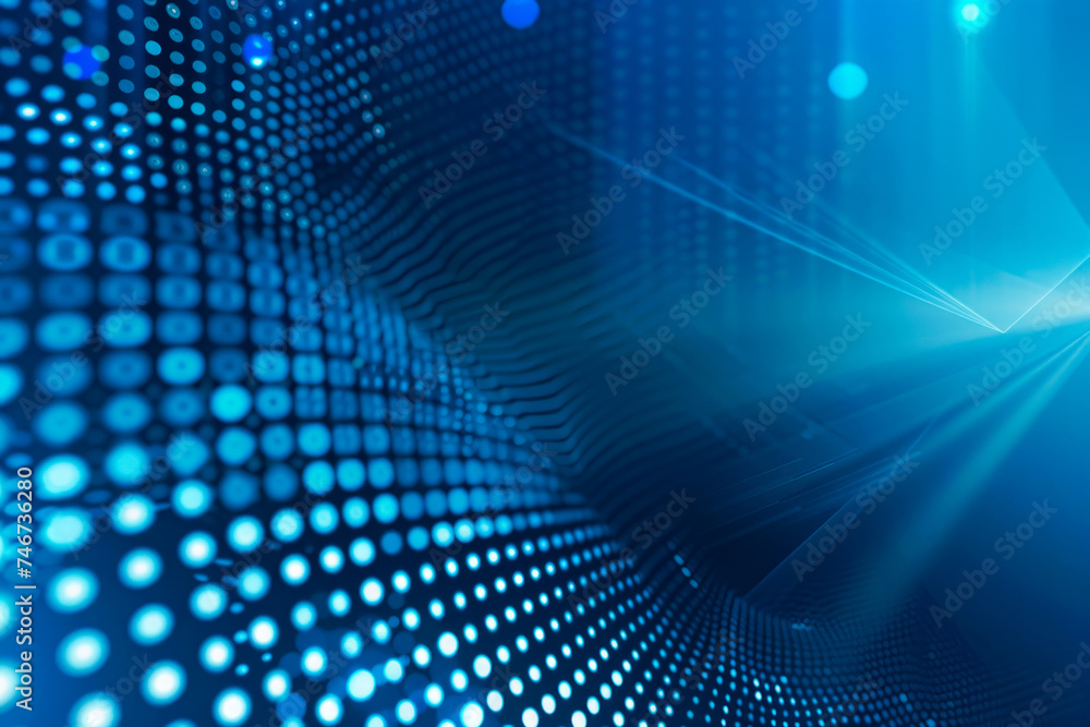 Poster Networking abstract business technology background, moving dots digital wave texture