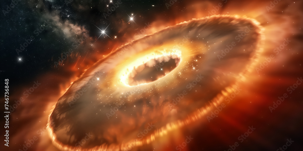 Canvas Prints space background with gamma ray bursts