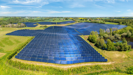 Solar Energy Park in Silkeborg, Denmark. It covers an area of 156.000 m2 or 22 football fields and...
