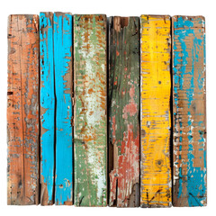 Vibrant Textured Wooden Panels - Rustic Colorful Background